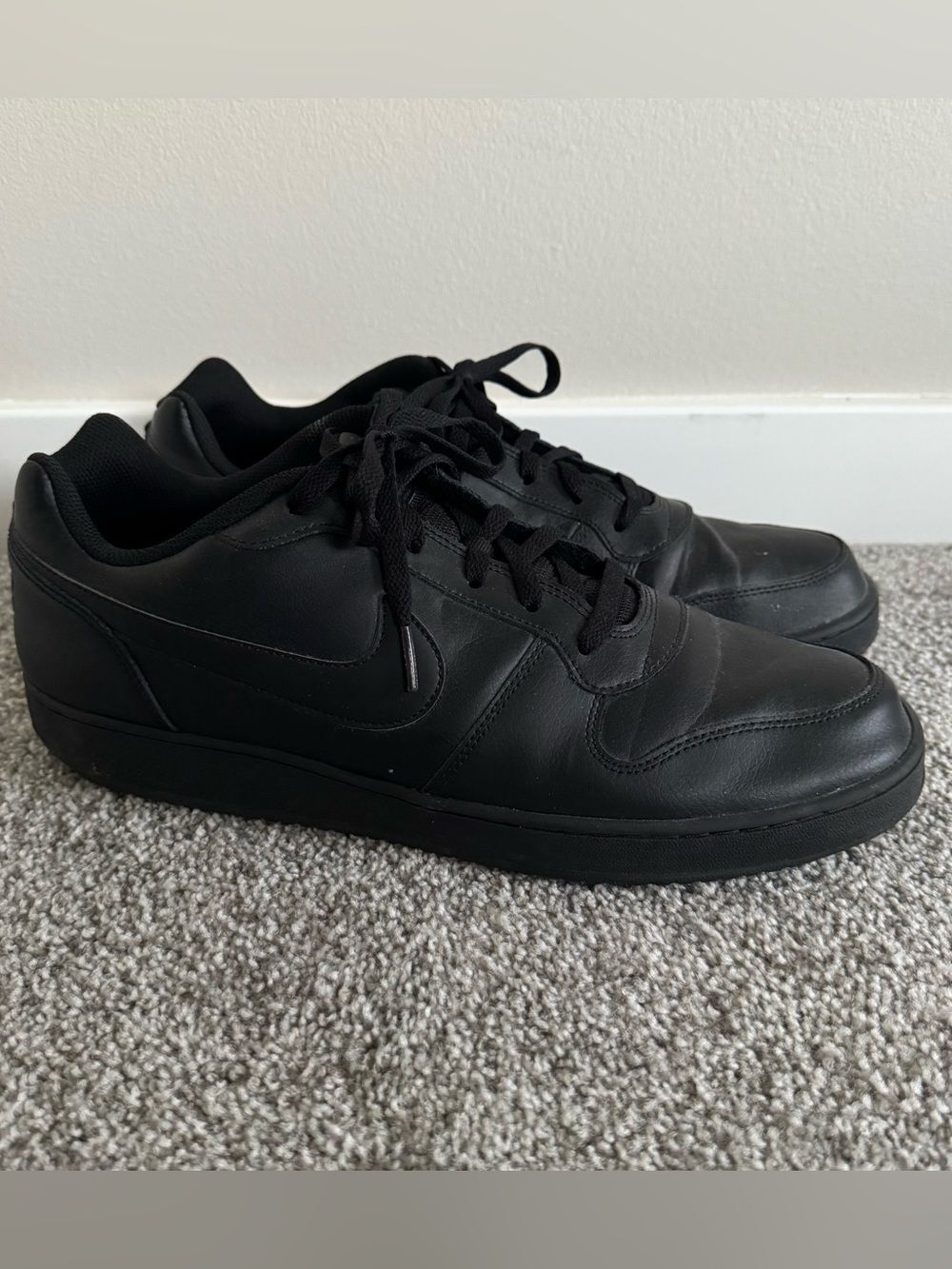 Nike Ebernon Low "Triple Black" Sneakers Men's Size 14 AQ1775-003